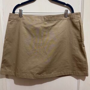 Lands' End Women's Khaki Side Zip Skort Size 14